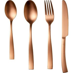 Ménagères 24 pièces inox - Finition cuivre