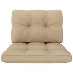 vidaXL Salon de jardin 3 Pièces avec coussins bois de pin imprégné