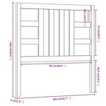 vidaXL Tête de lit Blanc 106x4x100 cm Bois massif de pin