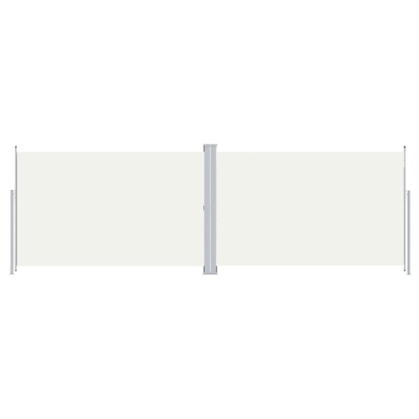 vidaXL Auvent latéral rétractable Crème 220x600 cm