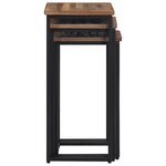 vidaXL Tables basses gigognes 3 Pièces bois massif de teck