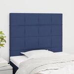 vidaXL Têtes de lit 2 Pièces Bleu 80x5x78/88 cm Tissu