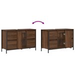 vidaXL Meuble sous-vasque avec tiroirs chêne marron 90x34 5x60 cm