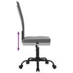 vidaXL Chaise de bureau réglable en hauteur gris tissu en maille