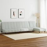 vidaXL Ensemble de canapés 2 Pièces gris clair velours