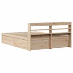vidaXL Cadre de lit avec tête de lit 160x200 cm bois de pin massif