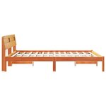 vidaXL Cadre de lit Marron cire 150 x 200 cm Bois massif en pin