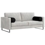 vidaXL Coussins d'accent 2 Pièces Noir Ø 25 x 70 cm Tissu en microfibre