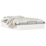 vidaXL Cadre de lit ottoman avec rangement Blanc 120 x 190 cm