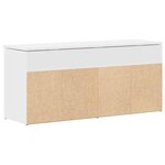 vidaXL Banc à chaussures blanc 102x30 5x45 cm bois d'ingénierie