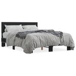 vidaXL Cadre de lit sans matelas noir 140x190 cm