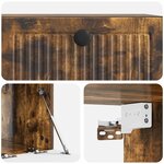 vidaXL Meuble TV mural Chêne fumé 59 5 x 41 x 30 cm Bois d'ingénierie
