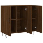 vidaXL Buffet chêne marron 90x34x80 cm bois d'ingénierie