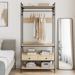 VidaXL Armoire à tiroirs chêne sonoma 89x39x184 5 cm bois d'ingénierie