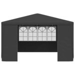 vidaXL Tente de réception et parois latérales 4x4 m Anthracite 90 g/m²