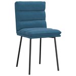 vidaXL Chaises à manger lot de 4 Bleu Velours