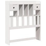 vidaXL Lit bibliothèque sans matelas blanc 75x190cm bois de pin massif