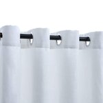 vidaXL Rideau occultant et anneaux en métal 2Pièces Blanc cassé 140x225cm