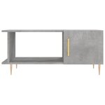 vidaXL Table basse gris béton 90x50x40 cm bois d'ingénierie