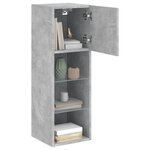 vidaXL Meubles TV avec lumières LED 2 Pièces gris béton 30 5x30x90 cm