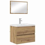 vidaXL Ensemble de mobilier de salle de bain 2 Pièces Chêne artisanal