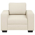 vidaXL Canapé Beige 100 x 77 x 82 cm Tissu en lin mélangé