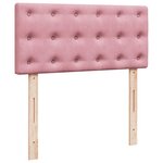 vidaXL Sommier à lattes de lit et matelas Rose 80x200 cm Velours