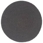 vidaXL Napperons 6 Pièces Gris foncé Plain 38 cm Rond Coton