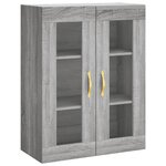 vidaXL Buffet haut Sonoma gris 69 5x34x180 cm Bois d'ingénierie
