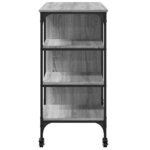 vidaXL Chariot de cuisine sonoma gris 100x45x89 5 cm bois d'ingénierie