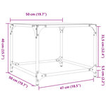 vidaXL Tables basses avec dessus en verre transparent 2 Pièces acier