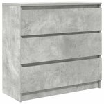 vidaXL Buffet gris béton 80x35x76 cm bois d'ingénierie