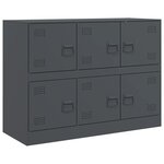 vidaXL Buffet anthracite 99x39x73 cm acier