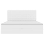 vidaXL Lit avec rangement et LED avec matelas Blanc pur 200 x 200 cm