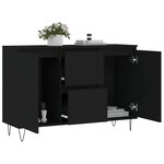 vidaXL Buffet noir 104x35x70 cm bois d’ingénierie