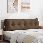 vidaXL Coussin de Dos Marron 160 x 24 x 50 cm tissu