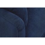 Canapé droit fixe 4 places - Tissu bleu - Classique - L 212 x P 93 cm - CONSTANCE