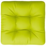 vidaXL Coussin de palette vert brillant 60x60x12 cm tissu