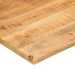 vidaXL Dessus de bureau avec courbe 120x50x2 5 cm manguier massif brut