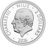 Pièce de monnaie en Argent 2 Dollars g 31.1 (1 oz) Millésime 2026 CZECH LION