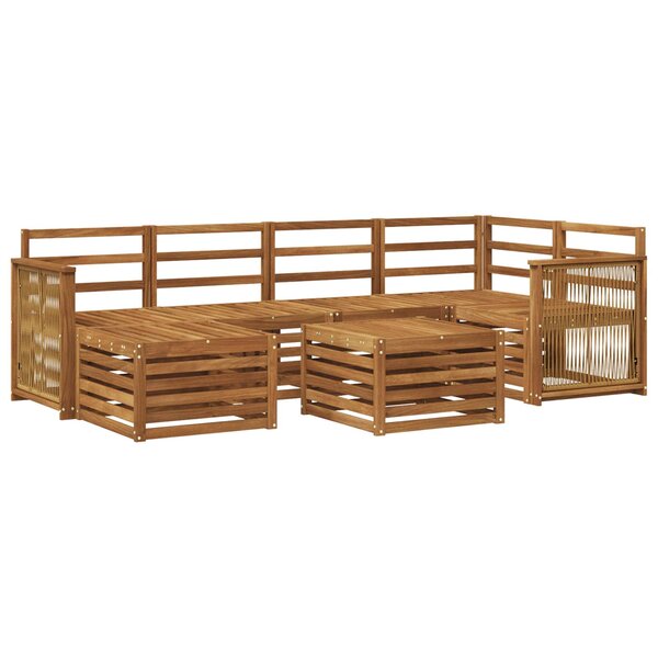 vidaXL Ensemble de canapés d'extérieur 6 pc Naturel