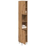 vidaXL Armoire de salle de bain chêne artisanal 30x30x190 cm