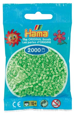 2 000 perles mini (petites perles Ø2 5 mm) vert pastel