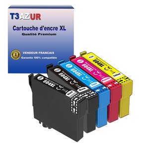T3azur- 5x cartouche compatible epson 604 xl pour epson workforce wf-2910dwf  wf-2930dwf  wf-2935dwf  wf-2950dwf