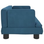 vidaXL Canapé pour enfants bleu 60x40x30 cm velours