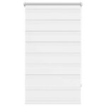vidaXL Store vénitien Zebra 90 9 x 150 cm  largeur du tissu 86 7 cm  blanc
