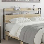 vidaXL Tête de lit de rangement Chêne sonoma 135 cm Bois d'ingénierie