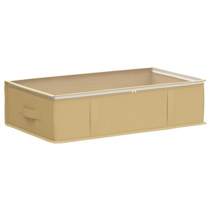vidaXL Boîte de rangement avec fenêtre transparente Crème