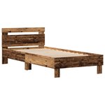 vidaXL Cadre de lit Bois ancien 90 x 190 cm Bois d'ingénierie