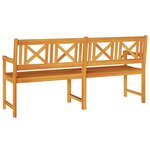 vidaXL Banc de jardin Marron 180 x 56 x 90 cm Bois d'acacia massif